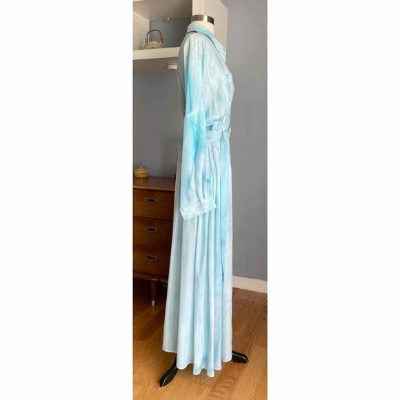 Floryday Shirt Collar Tie Dye Maxi Shirt Dress - Picture 3 of 8